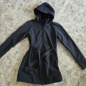 North Face black hooded jacket